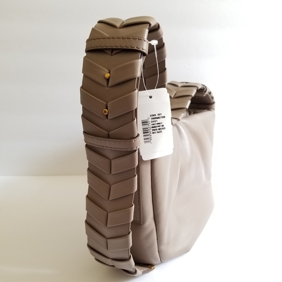 Stella McCartney Braided Puff Shoulder Bag Moss Tan Grey - Picture 8 of 16